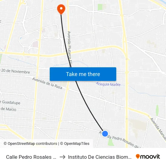 Calle Pedro Rosales De León, 1087 to Instituto De Ciencias Biomédicas (Icb - Uacj) map