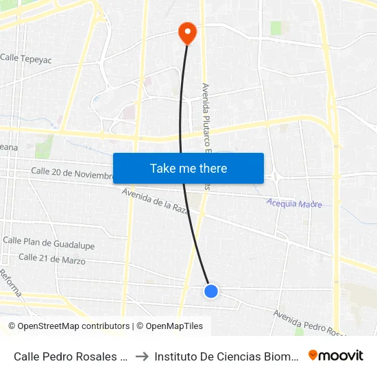 Calle Pedro Rosales De León, 5226 to Instituto De Ciencias Biomédicas (Icb - Uacj) map