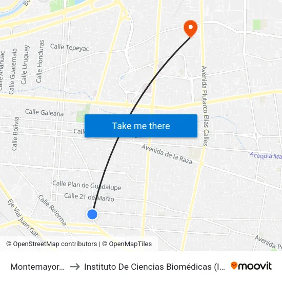 Montemayor, 805 to Instituto De Ciencias Biomédicas (Icb - Uacj) map