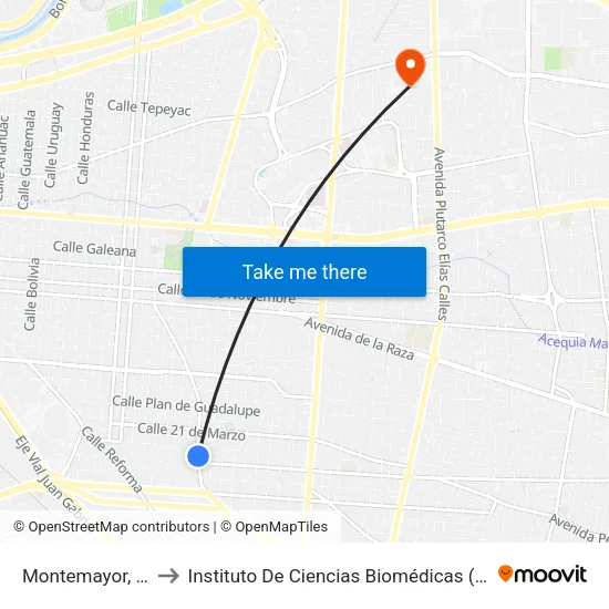 Montemayor, 1406 to Instituto De Ciencias Biomédicas (Icb - Uacj) map