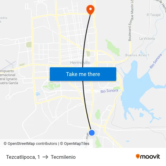 Tezcatlipoca, 1 to Tecmilenio map