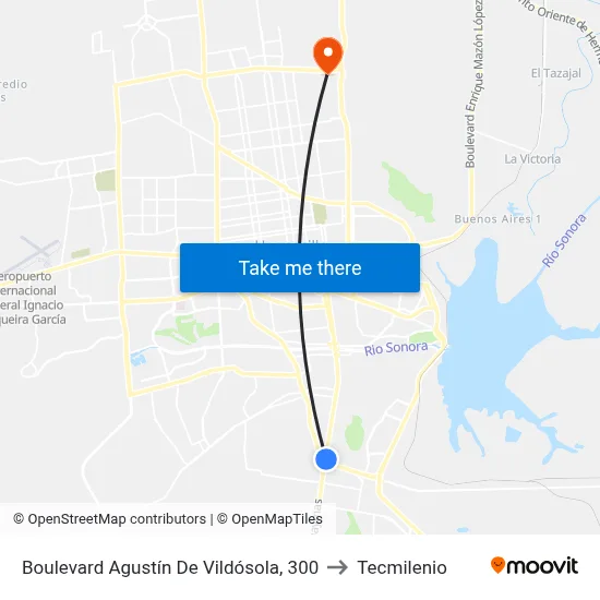 Boulevard Agustín De Vildósola, 300 to Tecmilenio map