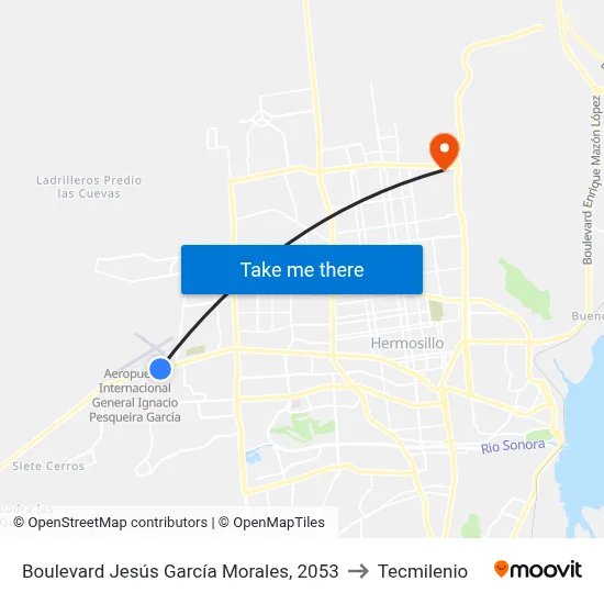 Boulevard Jesús García Morales, 2053 to Tecmilenio map