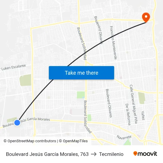 Boulevard Jesús García Morales, 763 to Tecmilenio map