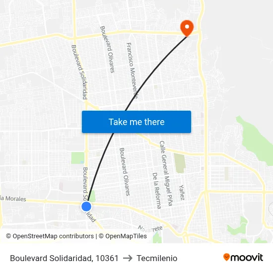 Boulevard Solidaridad, 10361 to Tecmilenio map
