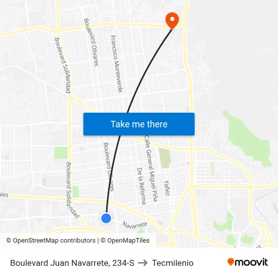 Boulevard Juan Navarrete, 234-S to Tecmilenio map