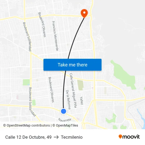 Calle 12 De Octubre, 49 to Tecmilenio map