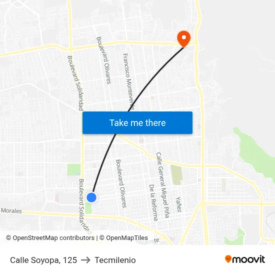 Calle Soyopa, 125 to Tecmilenio map