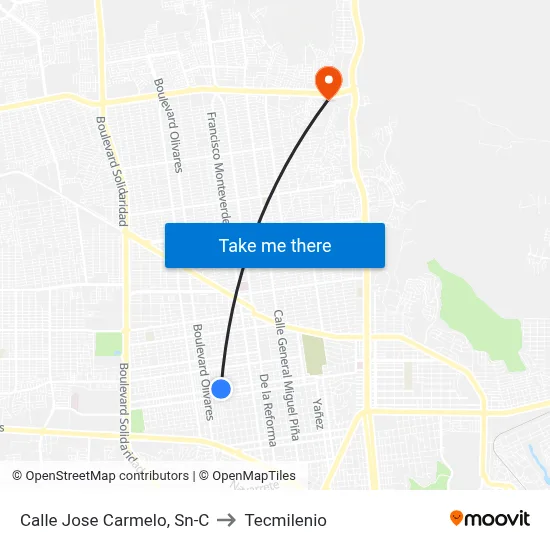 Calle Jose Carmelo, Sn-C to Tecmilenio map