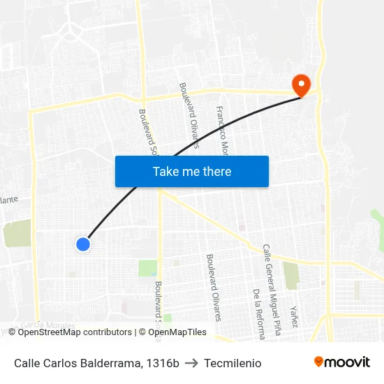 Calle Carlos Balderrama, 1316b to Tecmilenio map
