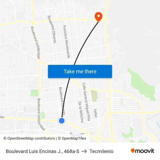 Boulevard Luis Encinas J., 468a-S to Tecmilenio map