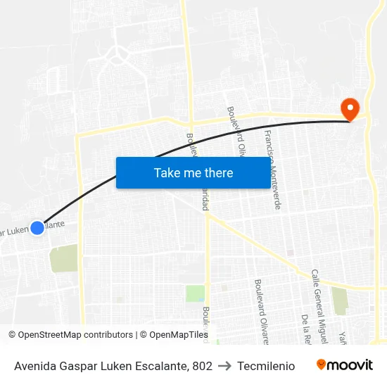 Avenida Gaspar Luken Escalante, 802 to Tecmilenio map