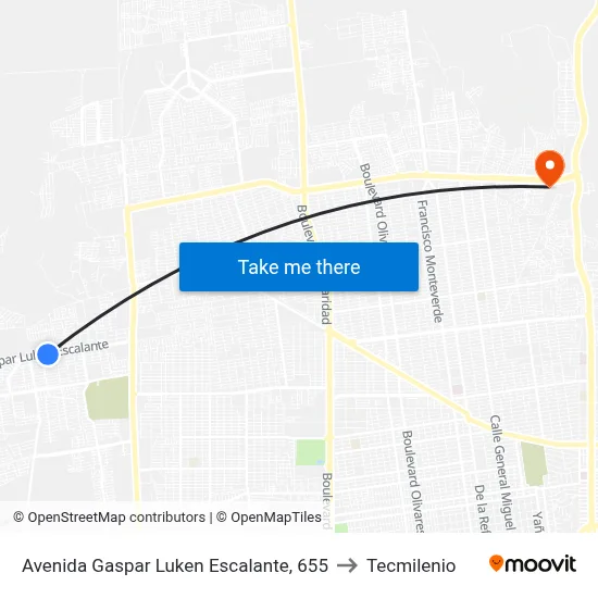 Avenida Gaspar Luken Escalante, 655 to Tecmilenio map