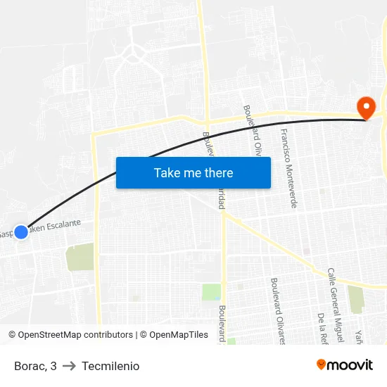 Borac, 3 to Tecmilenio map