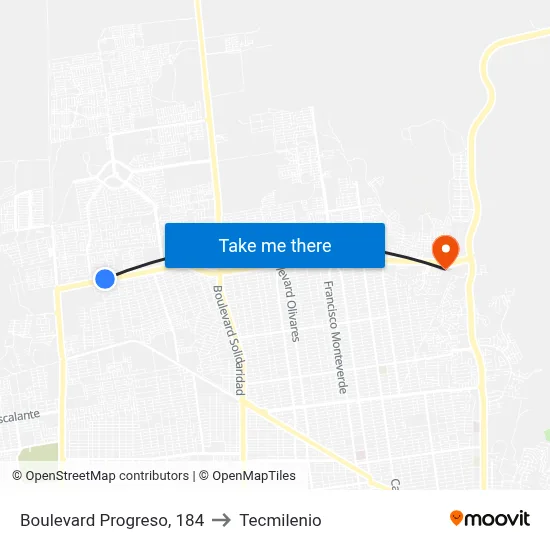 Boulevard Progreso, 184 to Tecmilenio map