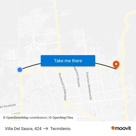Villa Del Sauce, 424 to Tecmilenio map