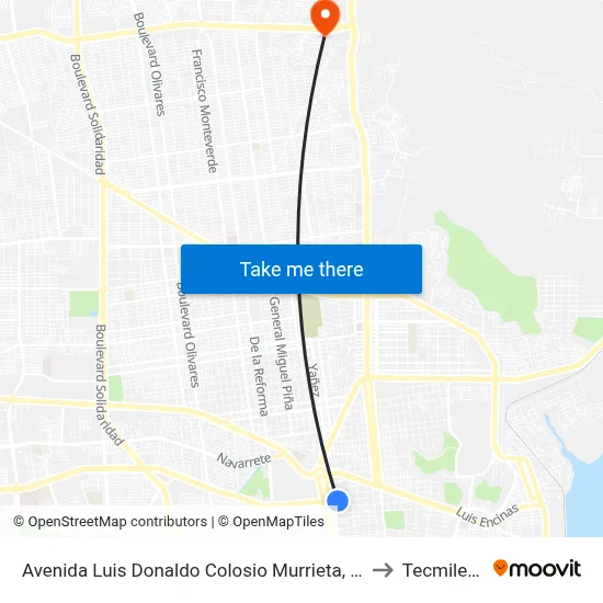 Avenida Luis Donaldo Colosio Murrieta, 123-S to Tecmilenio map