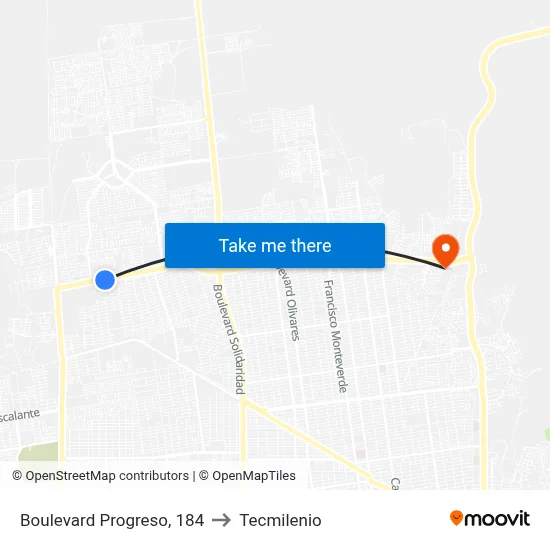 Boulevard Progreso, 184 to Tecmilenio map