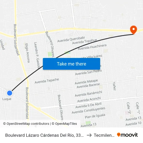 Boulevard Lázaro Cárdenas Del Río, 3339 to Tecmilenio map