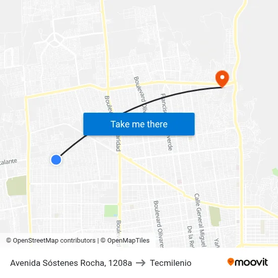 Avenida Sóstenes Rocha, 1208a to Tecmilenio map