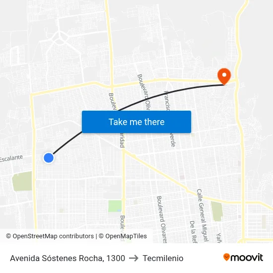Avenida Sóstenes Rocha, 1300 to Tecmilenio map