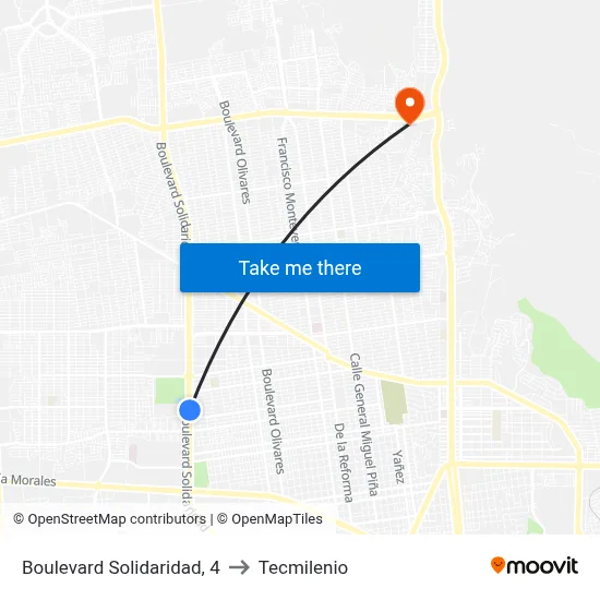 Boulevard Solidaridad, 4 to Tecmilenio map