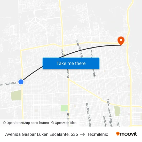 Avenida Gaspar Luken Escalante, 636 to Tecmilenio map