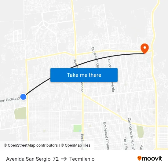 Avenida San Sergio, 72 to Tecmilenio map