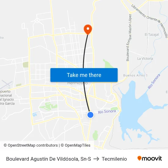 Boulevard Agustín De Vildósola, Sn-S to Tecmilenio map