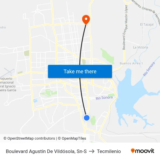 Boulevard Agustín De Vildósola, Sn-S to Tecmilenio map