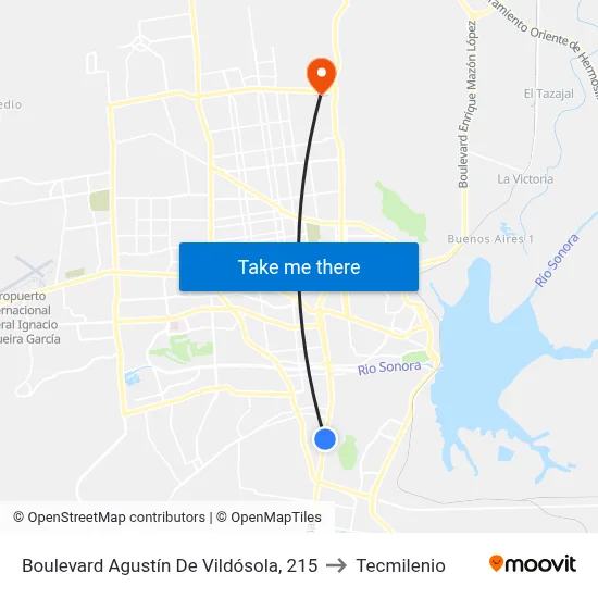 Boulevard Agustín De Vildósola, 215 to Tecmilenio map