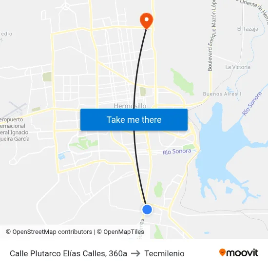 Calle Plutarco Elías Calles, 360a to Tecmilenio map