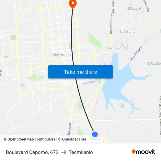 Boulevard Capomo, 672 to Tecmilenio map