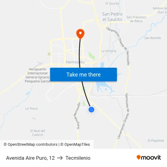 Avenida Aire Puro, 12 to Tecmilenio map