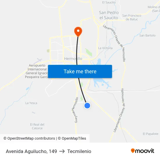 Avenida Aguilucho, 149 to Tecmilenio map