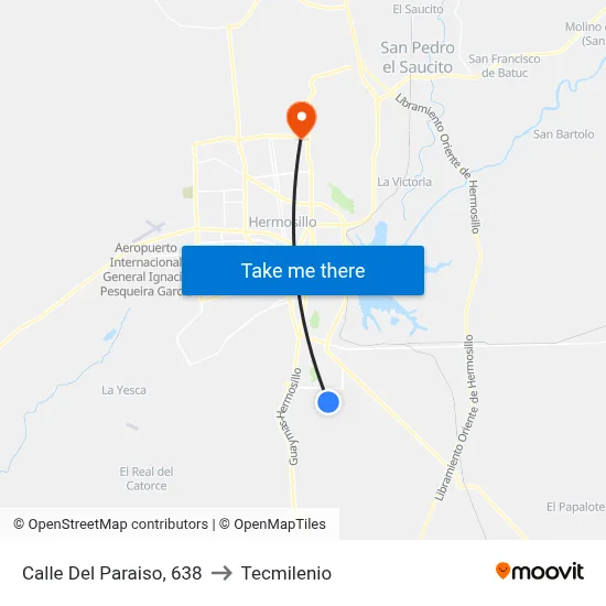 Calle Del Paraiso, 638 to Tecmilenio map