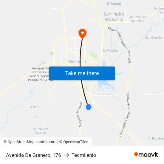 Avenida De Granero, 176 to Tecmilenio map
