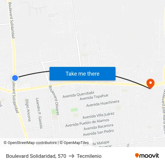 Boulevard Solidaridad, 570 to Tecmilenio map