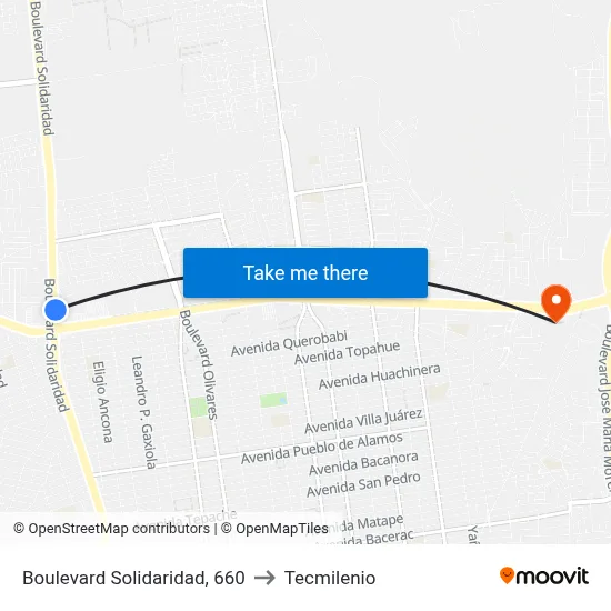 Boulevard Solidaridad, 660 to Tecmilenio map