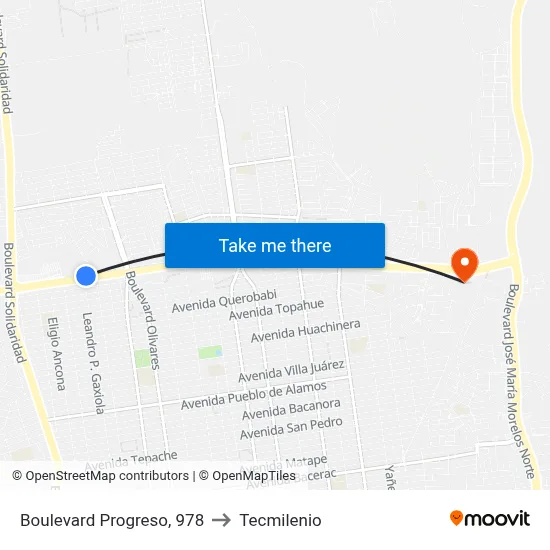 Boulevard Progreso, 978 to Tecmilenio map