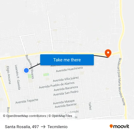 Santa Rosalía, 497 to Tecmilenio map