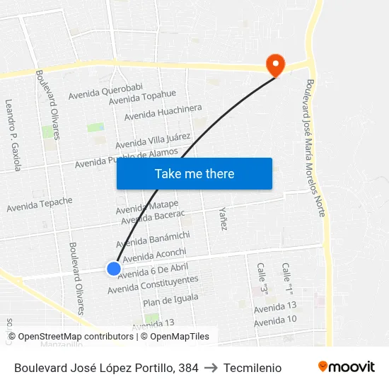 Boulevard José López Portillo, 384 to Tecmilenio map