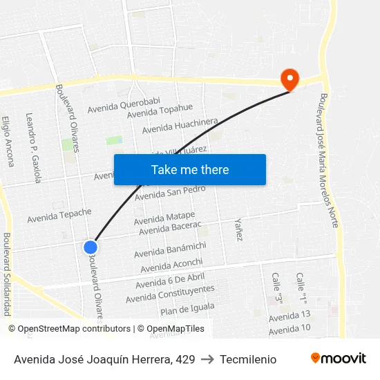 Avenida José Joaquín Herrera, 429 to Tecmilenio map