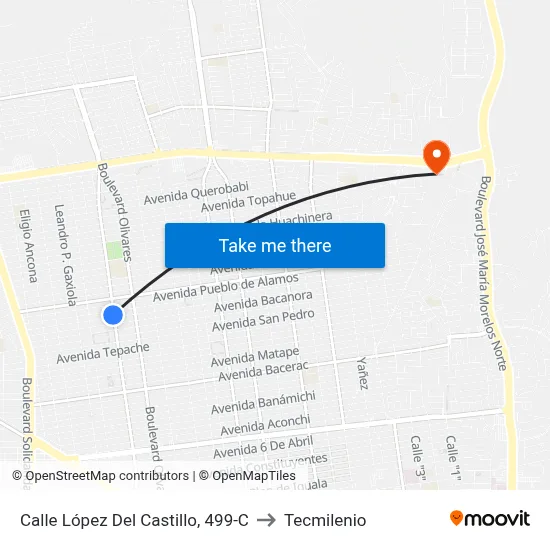 Calle López Del Castillo, 499-C to Tecmilenio map