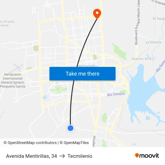 Avenida Mentirillas, 34 to Tecmilenio map