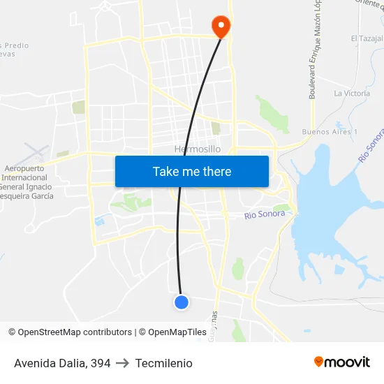 Avenida Dalia, 394 to Tecmilenio map