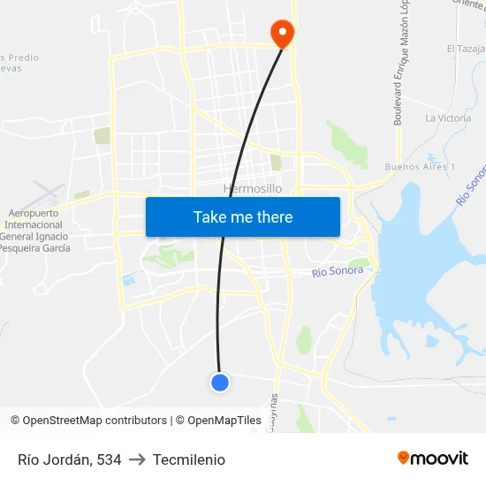 Río Jordán, 534 to Tecmilenio map