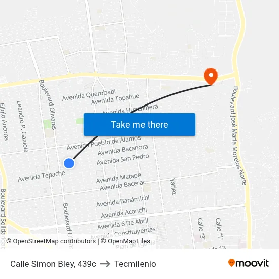 Calle Simon Bley, 439c to Tecmilenio map