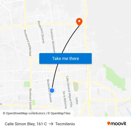 Calle Simon Bley, 161-C to Tecmilenio map