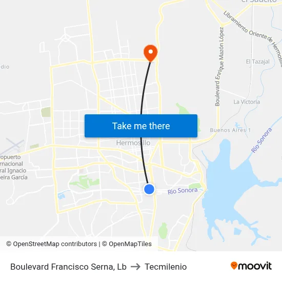 Boulevard Francisco Serna, Lb to Tecmilenio map